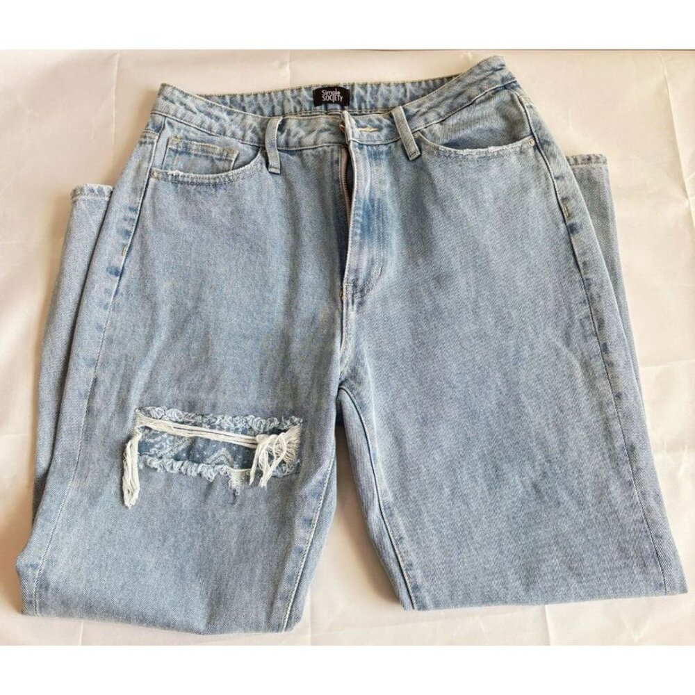 Simple Society Light Blue Bell Bottom Jeans – Women’s